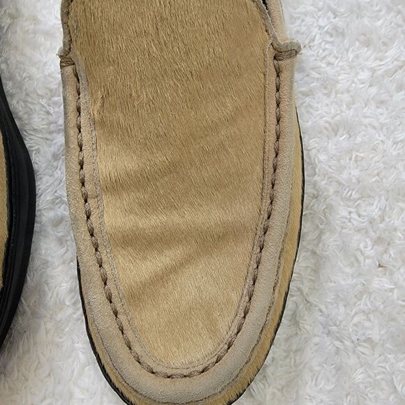 Tod’s Pony Hair Driving Moc Loafer Tan Size Womens 8 - Picture 4 of 16